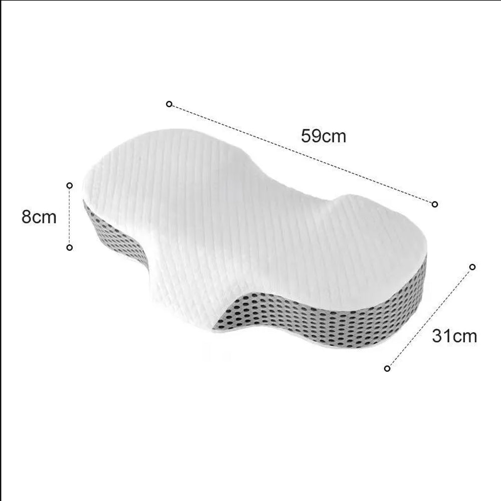 Ergonomic Cervical Pillow Memory Foam Neck Support Pillow for Side / Back Sleeper Grey
