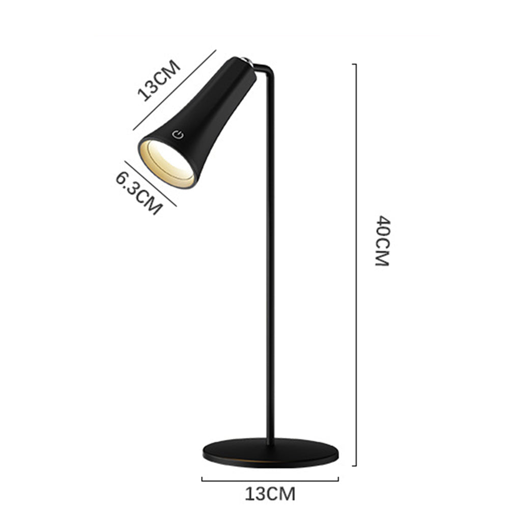 4-in-1 Wireless Touch Control Night Light Multifunctional Desk Lamp Clamp Light Wall Light Emergency Lamp Black