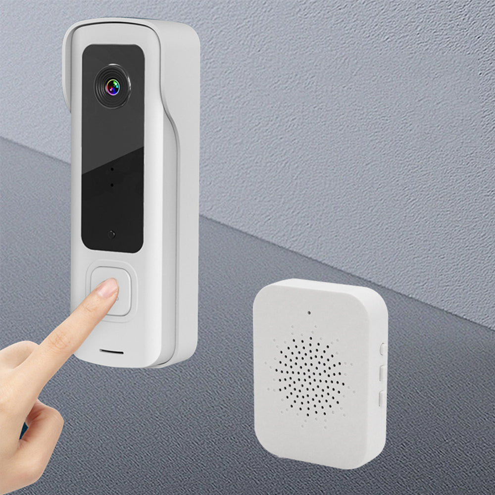 720P HD Smart Wireless Video Doorbell Motion Detection WIFI Security Doorbell Camera with Night Vision White