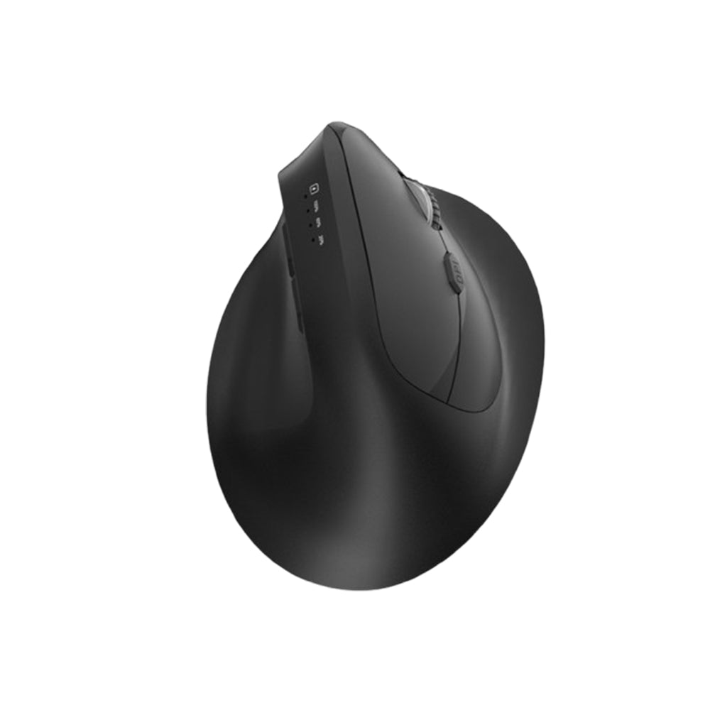 Vertical 3-Mode Ergonomic Mouse Rechargeable Wireless Mouse with 6 Buttons Black
