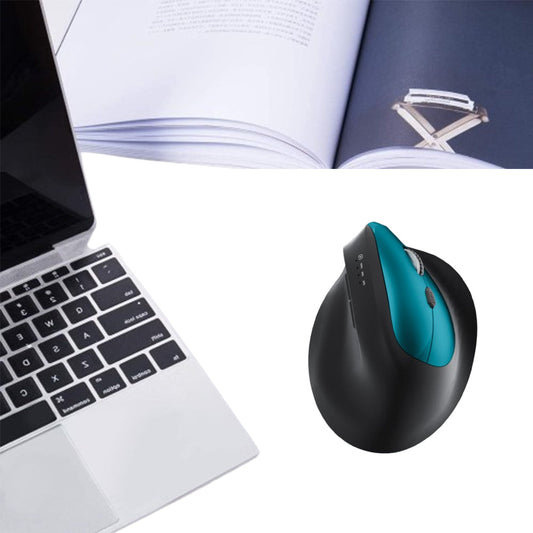 Vertical 3-Mode Ergonomic Mouse Rechargeable Wireless Mouse with 6 Buttons Green