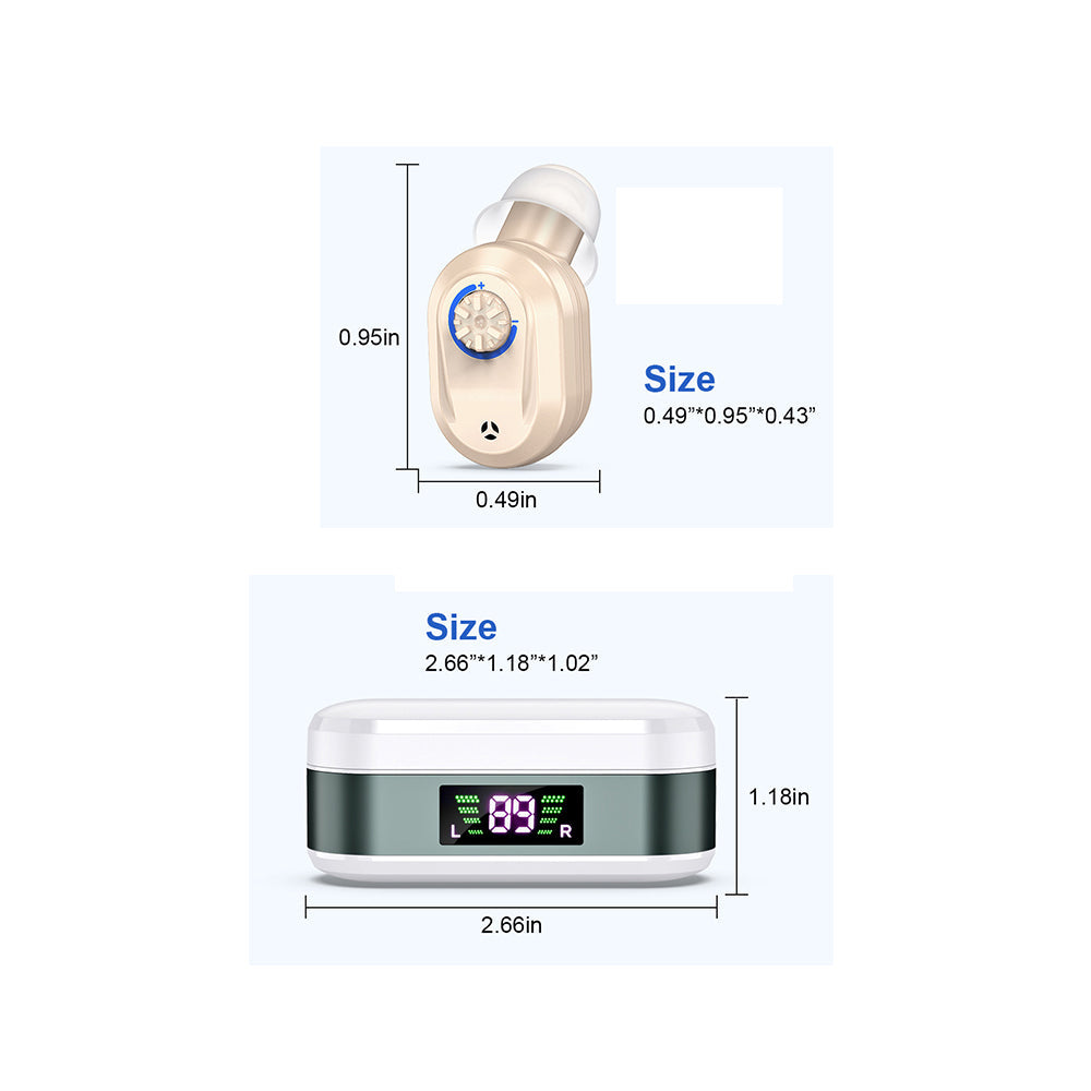 Digital In-Ear Hearing Aids Rechargeable Sound Amplifier for Seniors Hearing Loss Cuticolor