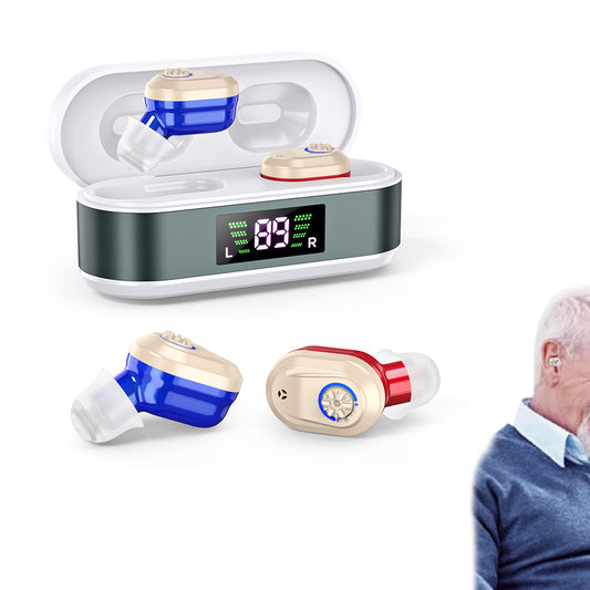 Digital In-Ear Hearing Aids Rechargeable Sound Amplifier for Seniors Hearing Loss Mix Color