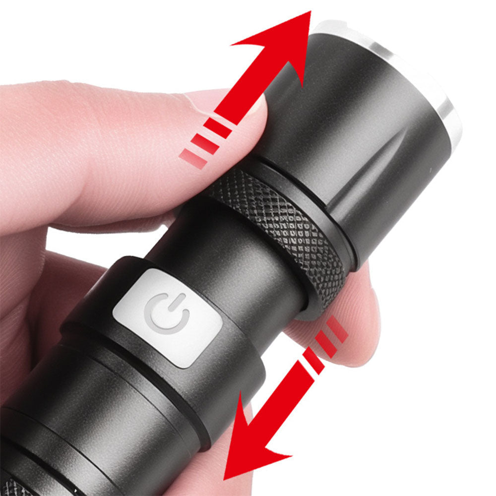 5-Mode Flashlight Rechargeable Pocket Torch for Camping Walking Emergencies
