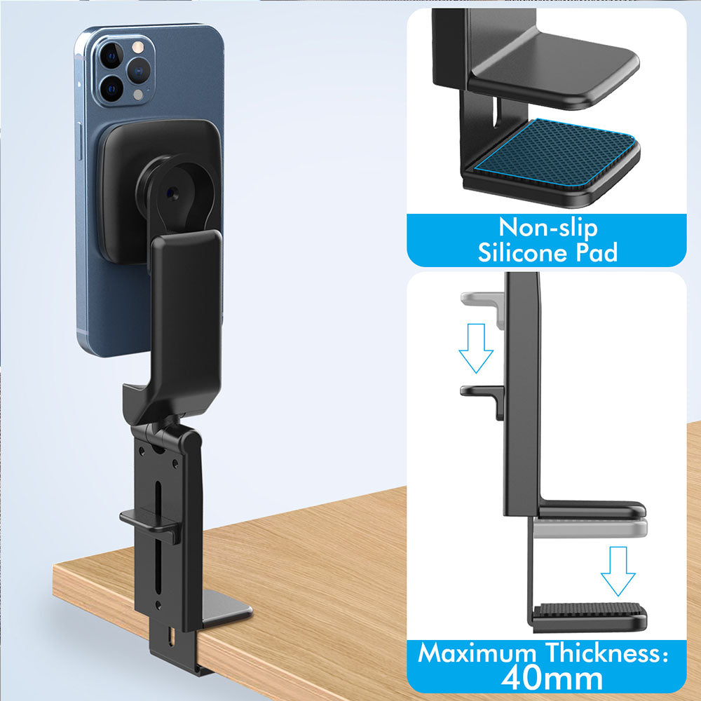 Foldable Phone Stand with Metal Ring Compatible with All Smartphones and Cases