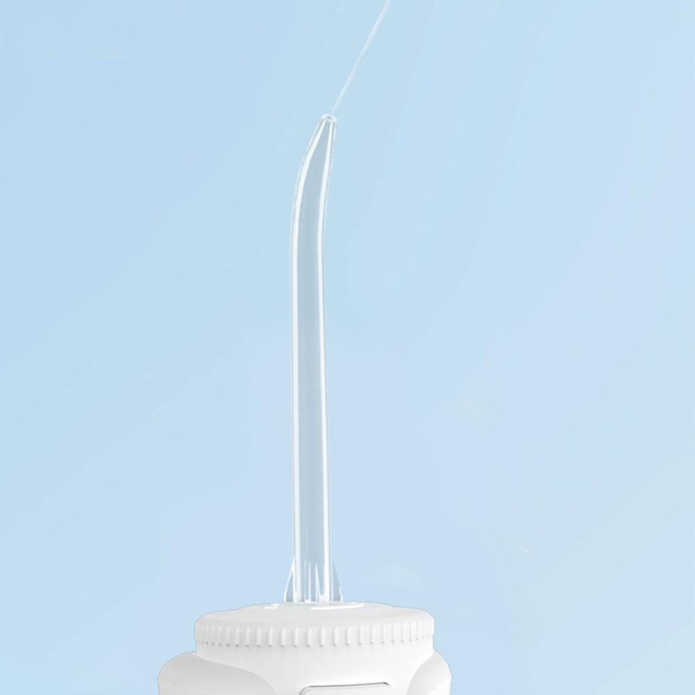 Cordless Electric Water Flosser Oral Irrigator Flosser Teeth Cleaner with 5 Nozzles White