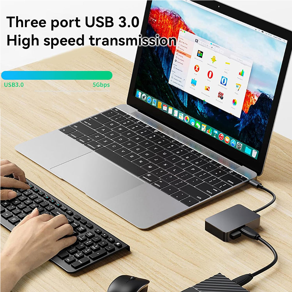 5-in-1 Docking Station Multi-Interface USB-C Hub Adapter