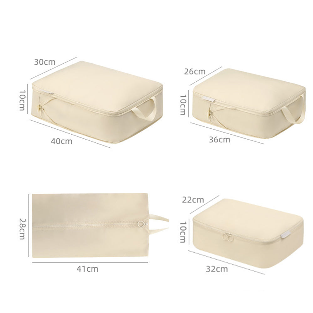 4Pcs Compression Packing Cubes for Suitcases Travel Luggage Organizers