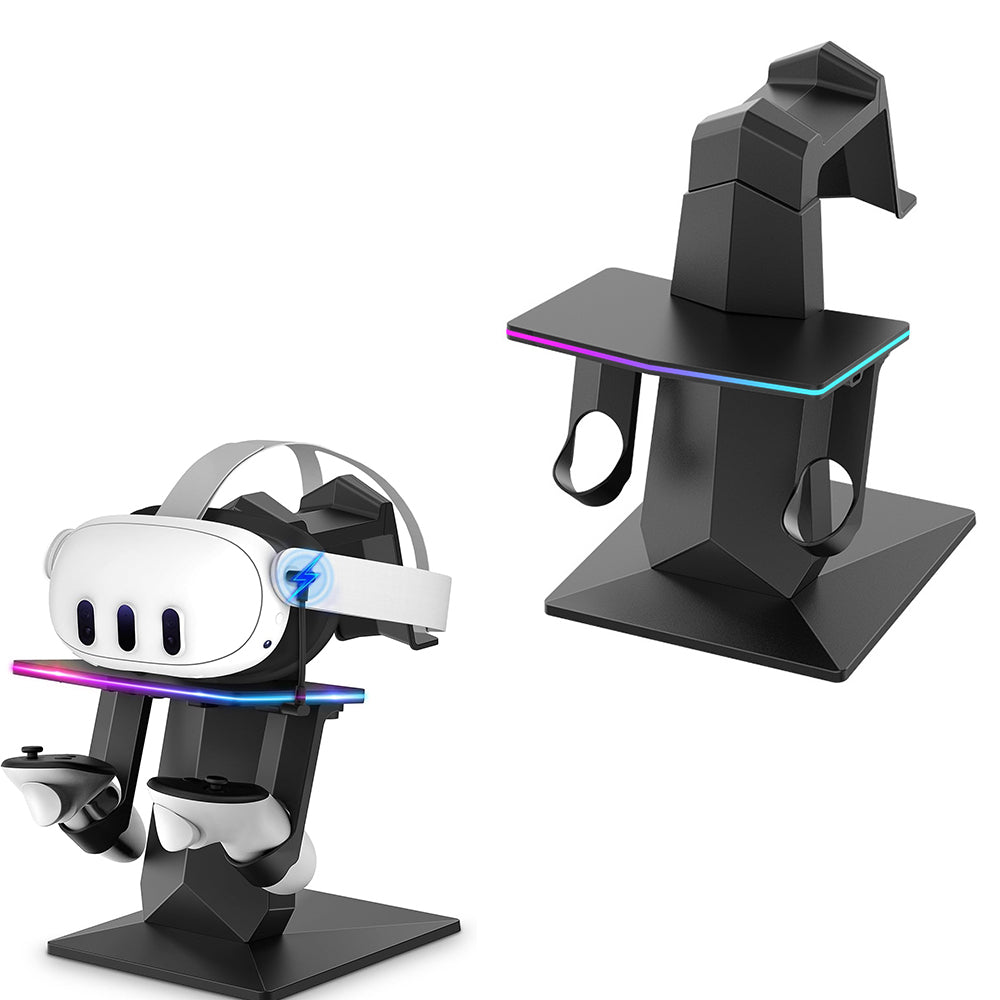 USB Powered RGB Charging Dock Vertical Charging Stand Compatible with Meta Quest 2/ Quest 3/Quest 3S