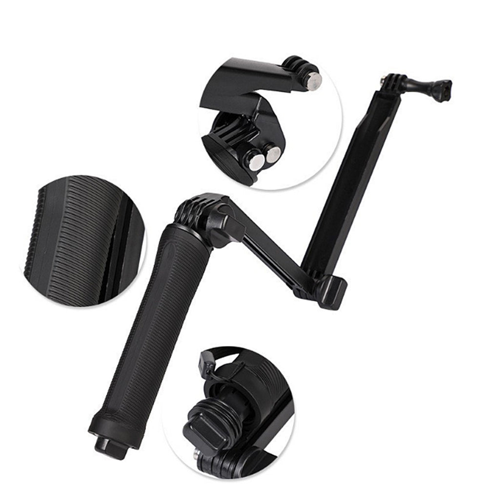 3-Way Folding GoPro Tripod 3-in-1 Selfie Stick Monopod Hand Grip Stand