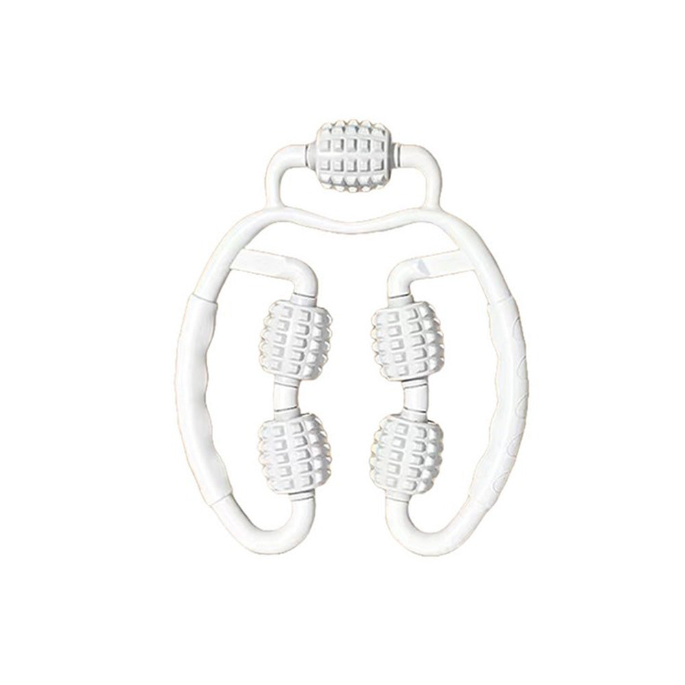 Manual Muscle Massage Roller Adjustable Massager for Arm Leg Body White
