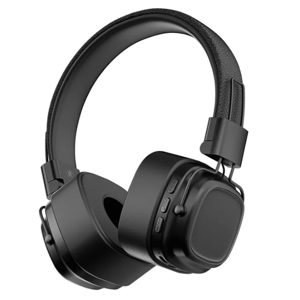 Foldable Wireless Bluetooth Headphone Classic Head-worn Stereo Headphone Black