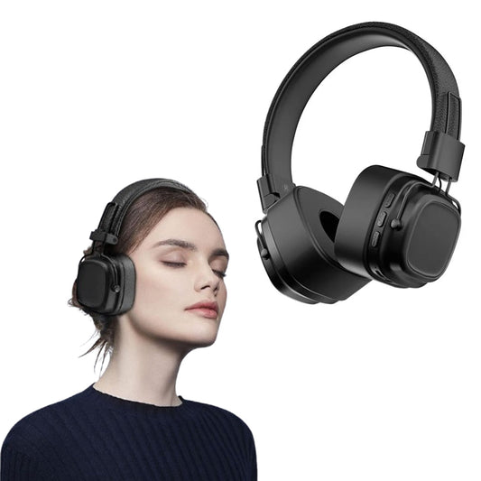 Foldable Wireless Bluetooth Headphone Classic Head-worn Stereo Headphone Black
