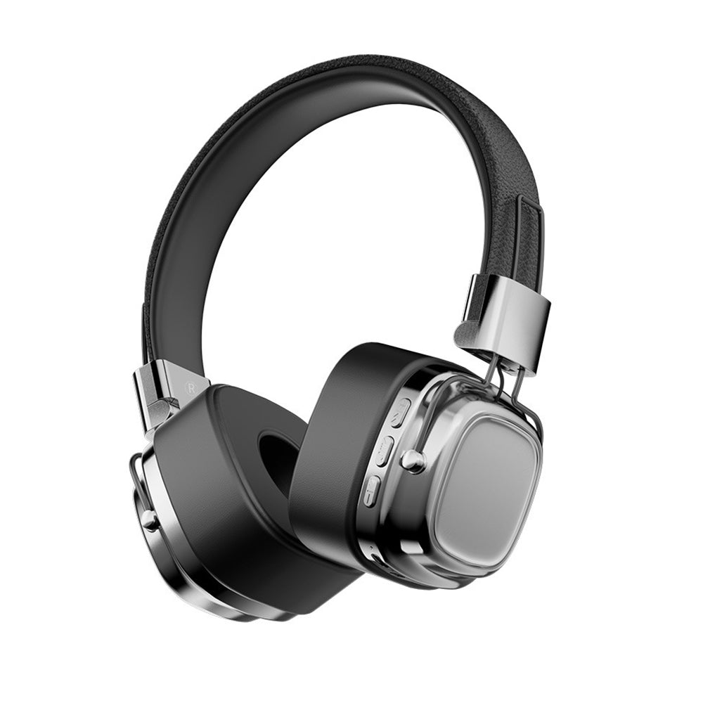 Foldable Wireless Bluetooth Headphone Classic Head-worn Stereo Headphone Silver