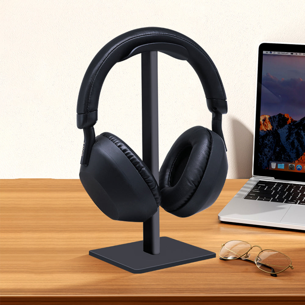 Desktop Headphone Aluminum Stand and Stable Headset Holder Black