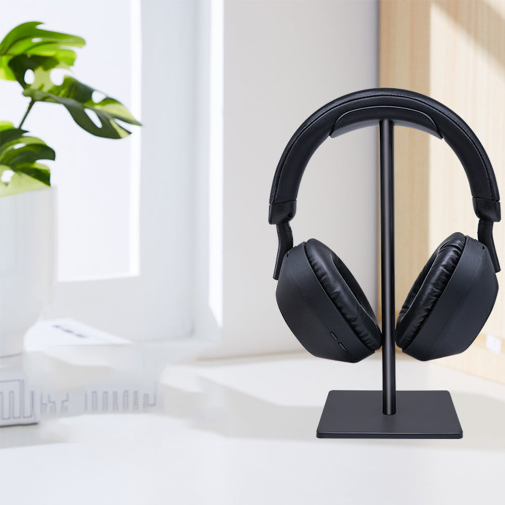 Desktop Headphone Aluminum Stand and Stable Headset Holder Black