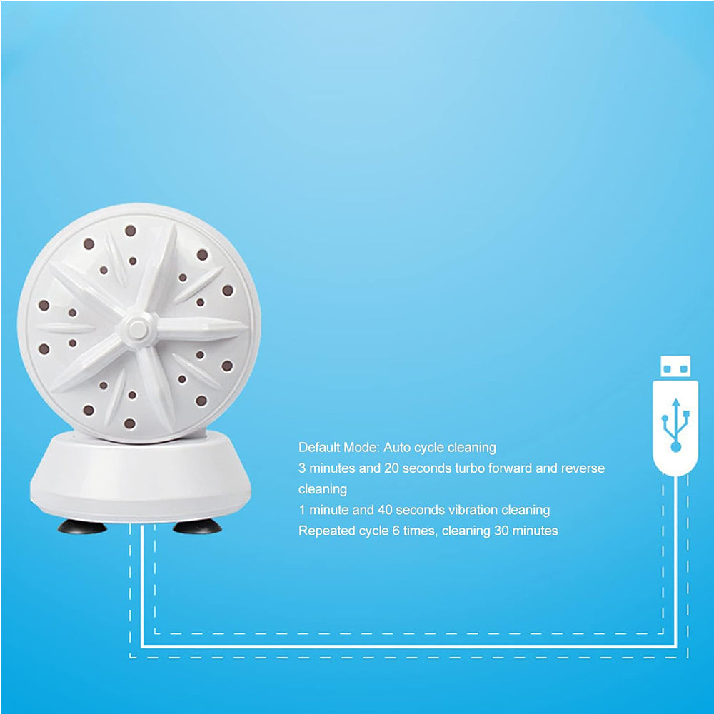 Portable USB Power Mini Travel Ultrasonic Washing Machine for Socks and Underwear
