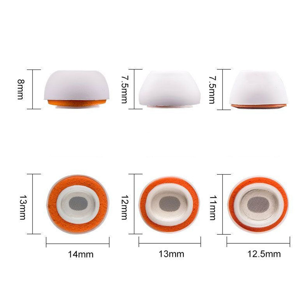 3 Pairs of Silicone Ear Tips with Memory Foam for AirPods Pro 2