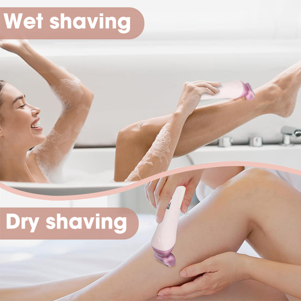 6-in-1 Painless Electric Shaver for Women Cordless Face Foot Body Hair Grooming Set Purple