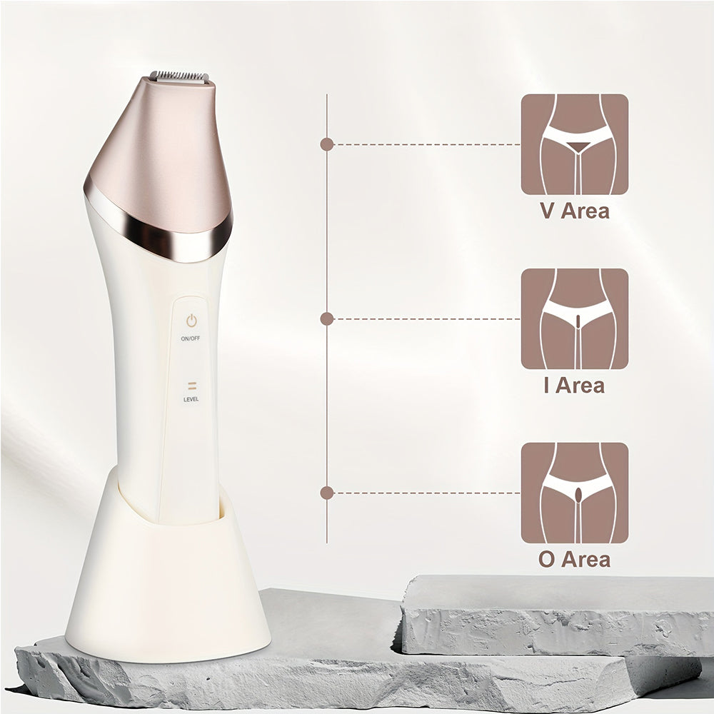 6-in-1 Painless Electric Shaver for Women Cordless Face Foot Body Hair Grooming Set Rose Gold