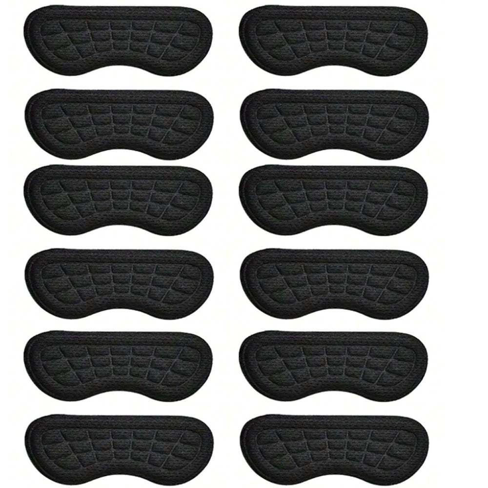 6 Pairs of Anti Wear Heel Protection Pads for Shoes Cushions Heel Liners Grips Heel Inserts Insoles Black