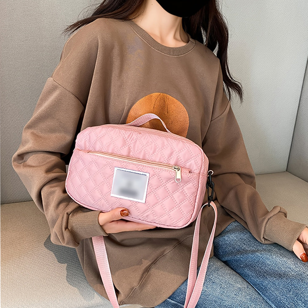 3 PCS Travel Duffle Bag Set with Shoe Compartment Pink