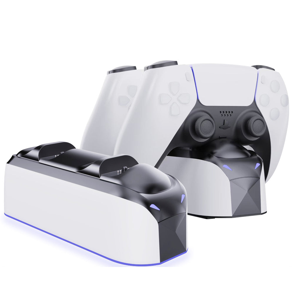 Charging Dock Station with RGB Ambient Lighting for Dual Controllers Competible with PS5 Slim PS5 Pro PS5