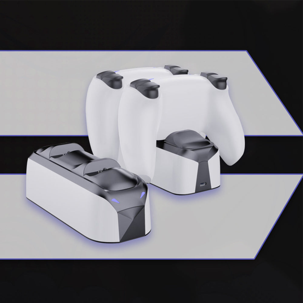 Charging Dock Station with RGB Ambient Lighting for Dual Controllers Competible with PS5 Slim PS5 Pro PS5