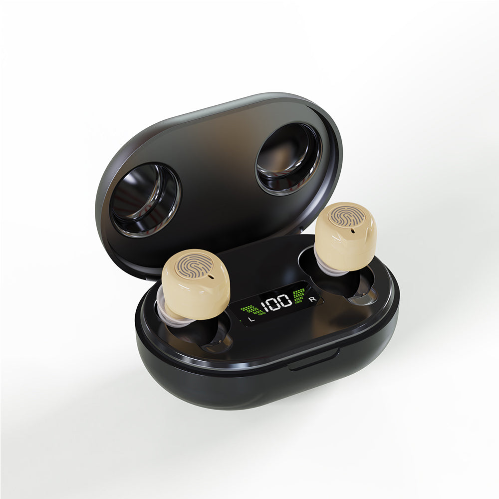 Hearing Aids with LED Power Display Charging Case Rechargeable Hearing Amplifiers for Seniors Cuiticolor
