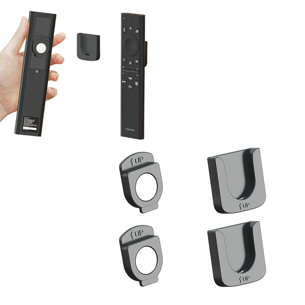 2Pcs Wall Mount Remote Control Holder TV Remote Control Caddy Black