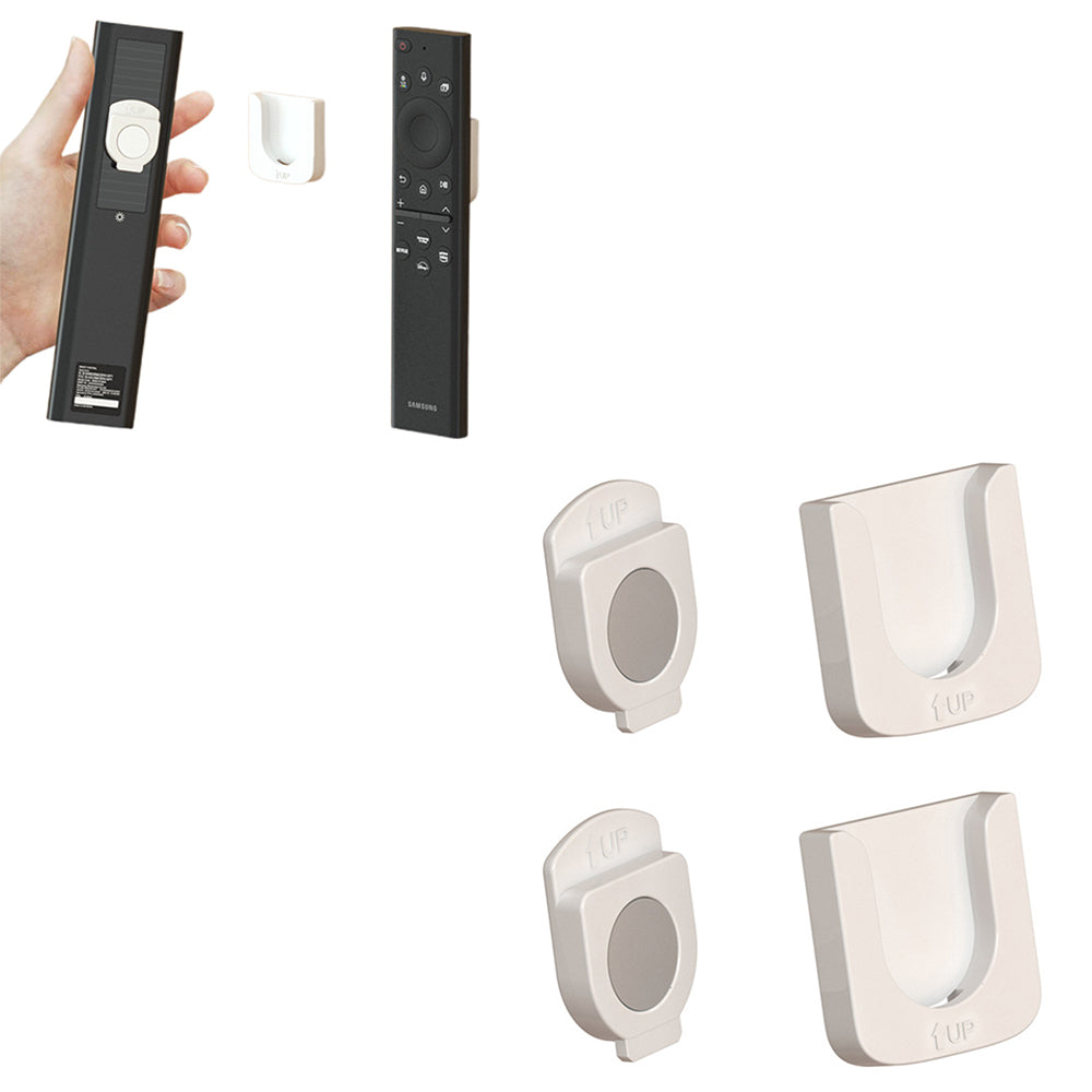 2Pcs Wall Mount Remote Control Holder TV Remote Control Caddy White
