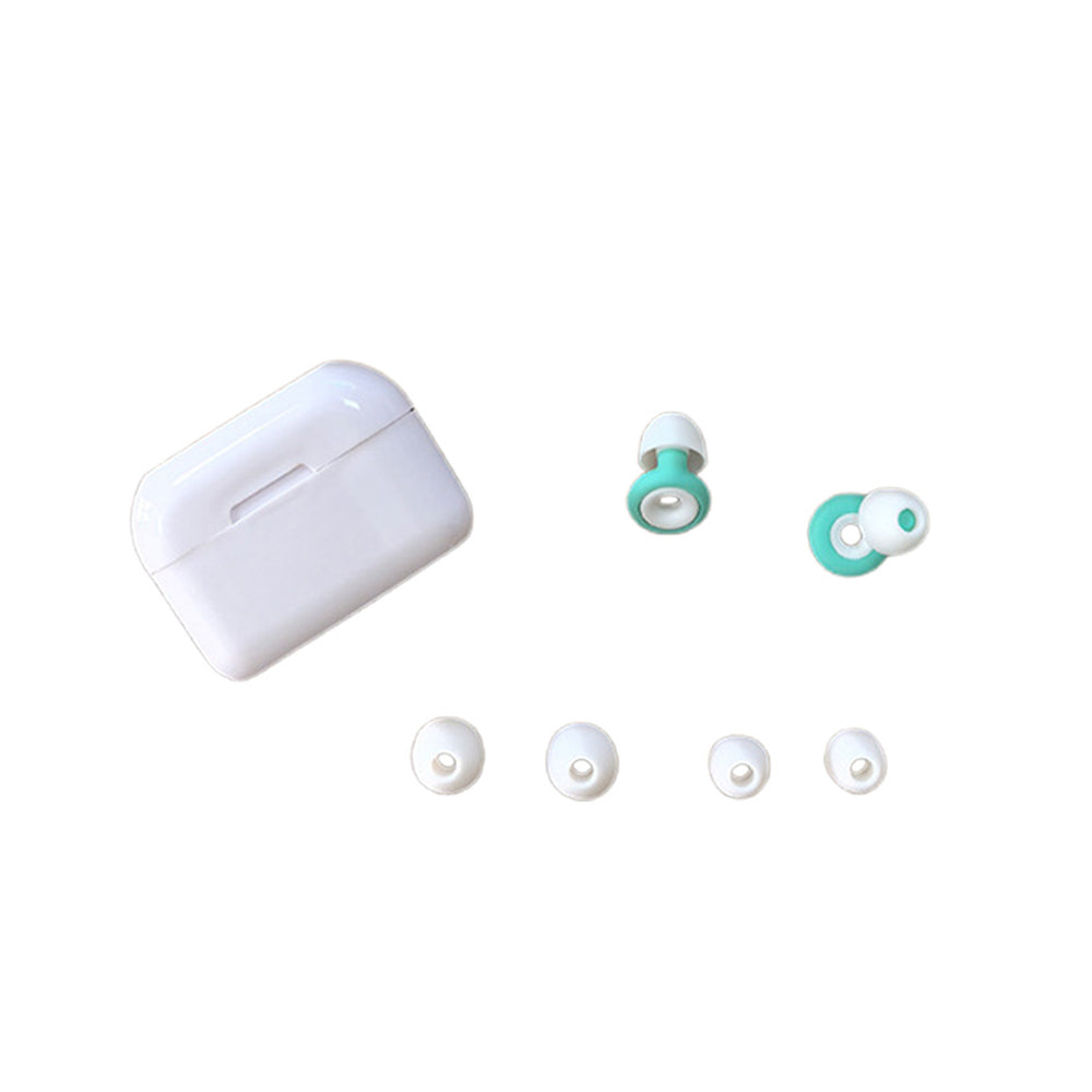 Pair of Ear Plugs with 3 Pairs of Ear Tips for Noise Cancelling Ear Protection EarPlugs for Sleep Work Study Green