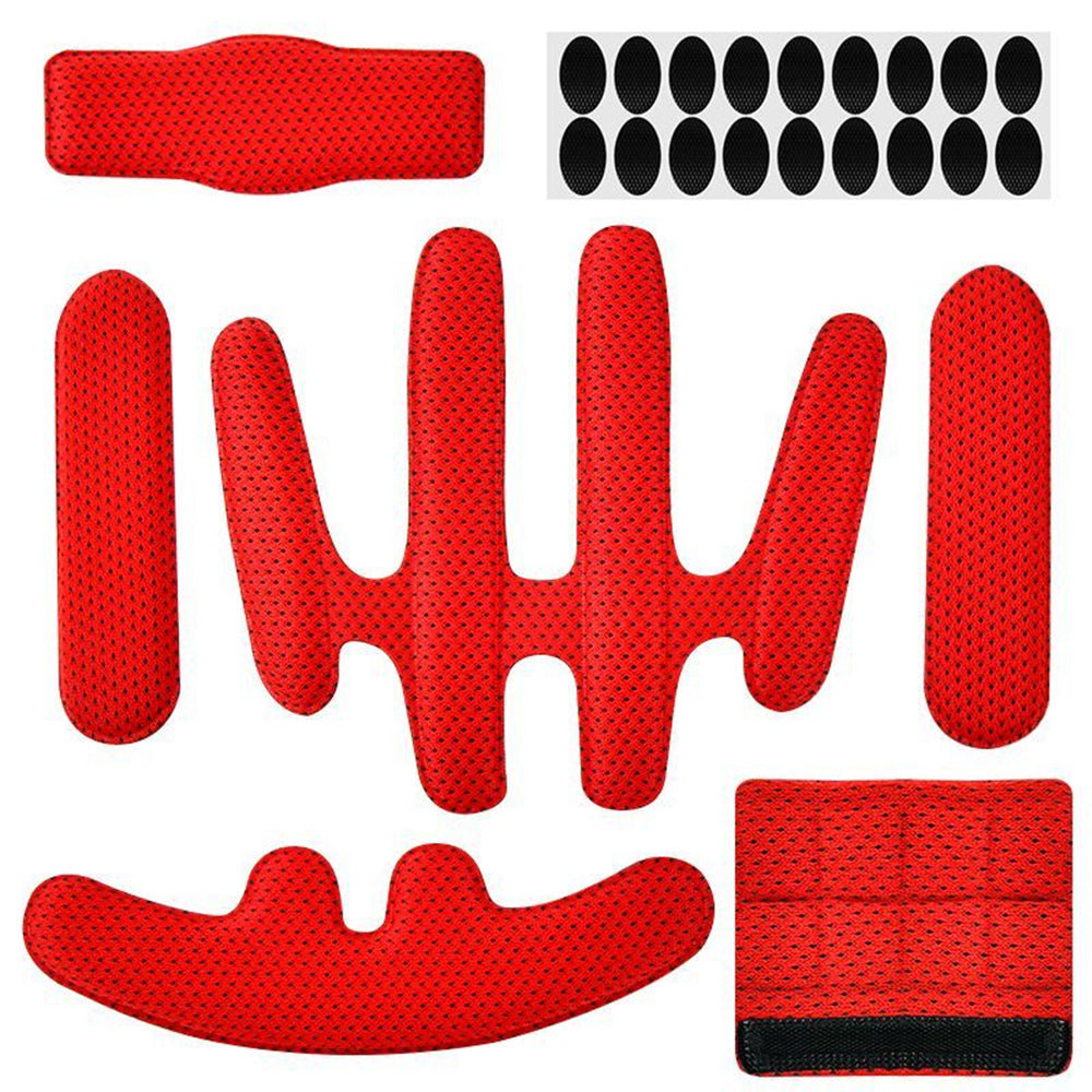 15Pcs Universal Foam Pads Set Protection Pad Helmet Inner Padding Kits Replacement Red