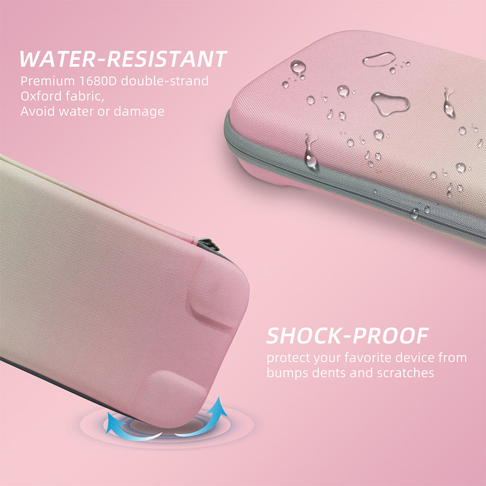 Travel Carry Case for Nintendo Switch 2 with Game Card Slots Mixcolor Pink and Green