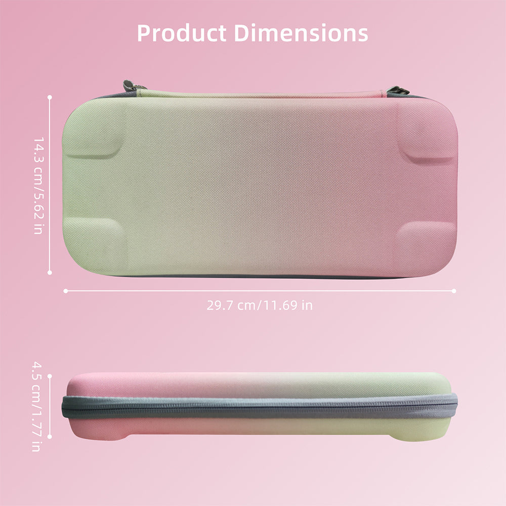 Travel Carry Case for Nintendo Switch 2 with Game Card Slots Mixcolor Pink and Green