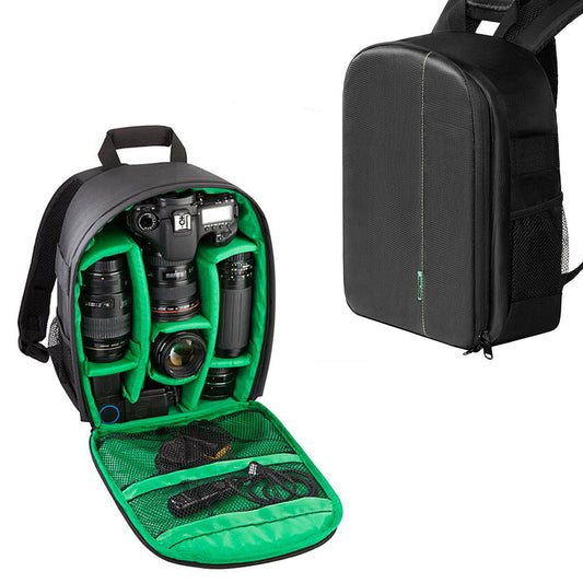 Water-Resistant Camera Backpack DSLR Cameras Travel Bag  Green