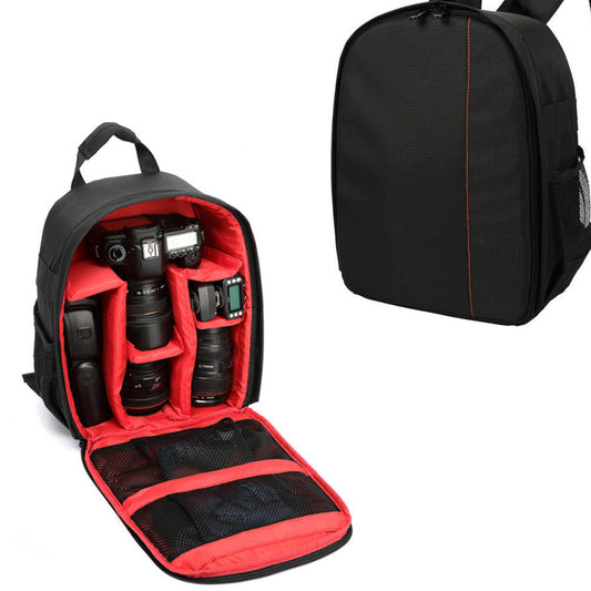 Water-Resistant Camera Backpack DSLR Cameras Travel Bag  Red