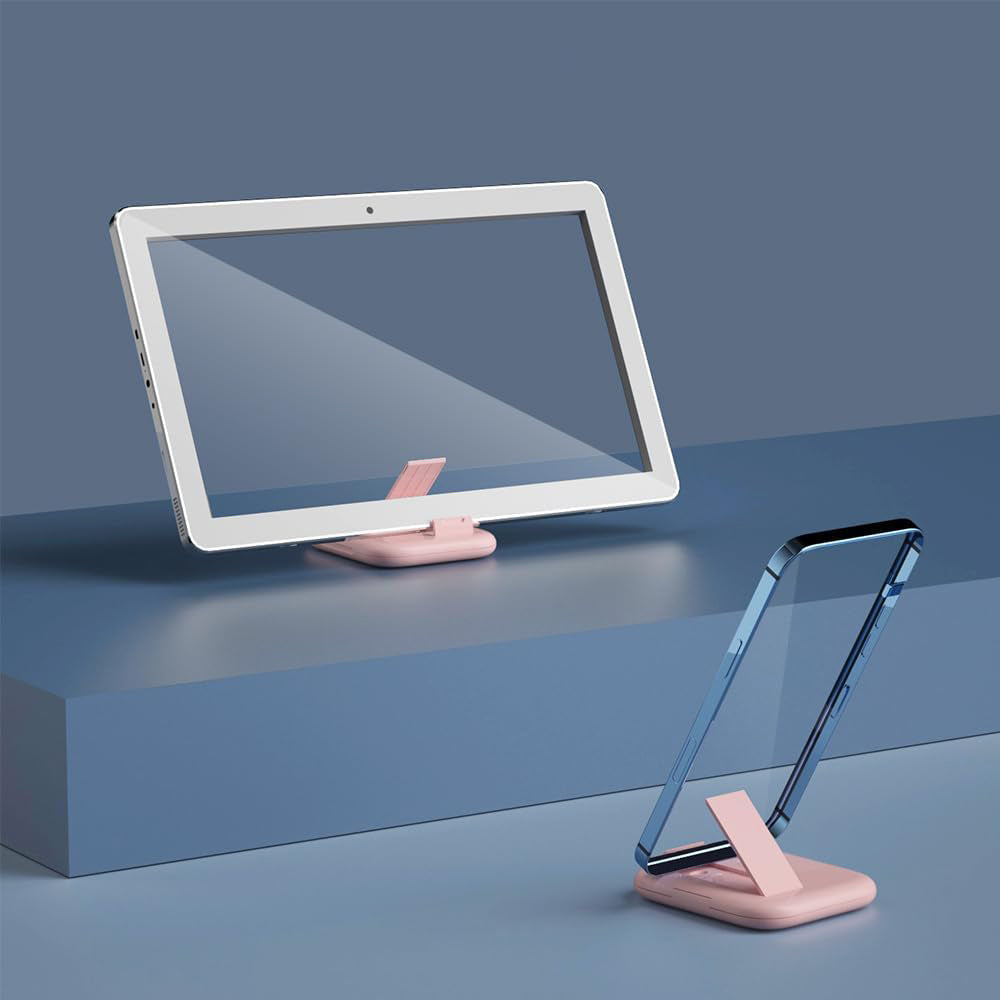 6-in-1 Cable Organizer Multifunctional Storage Box with Mirror for Travel Pink