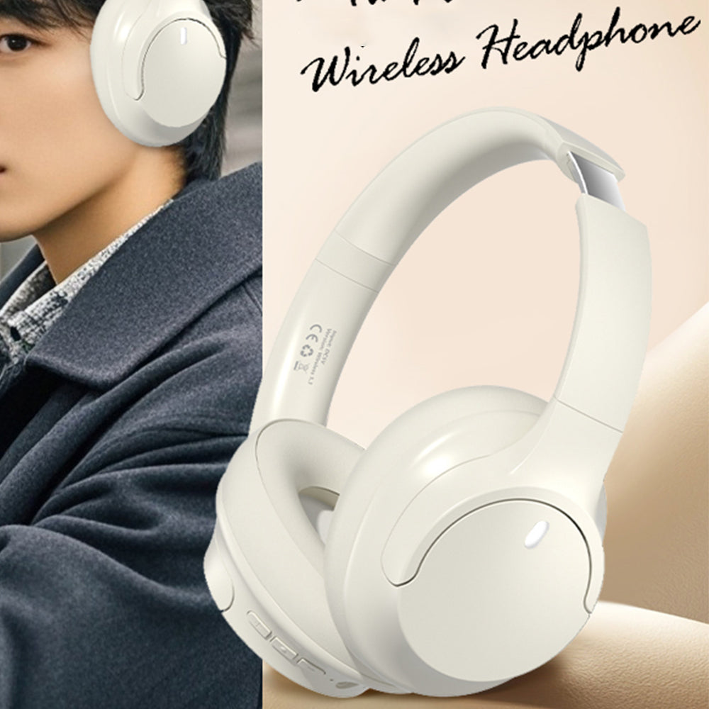 Over Ear Bluetooth Headphone Wireless Foldable Headset Beige