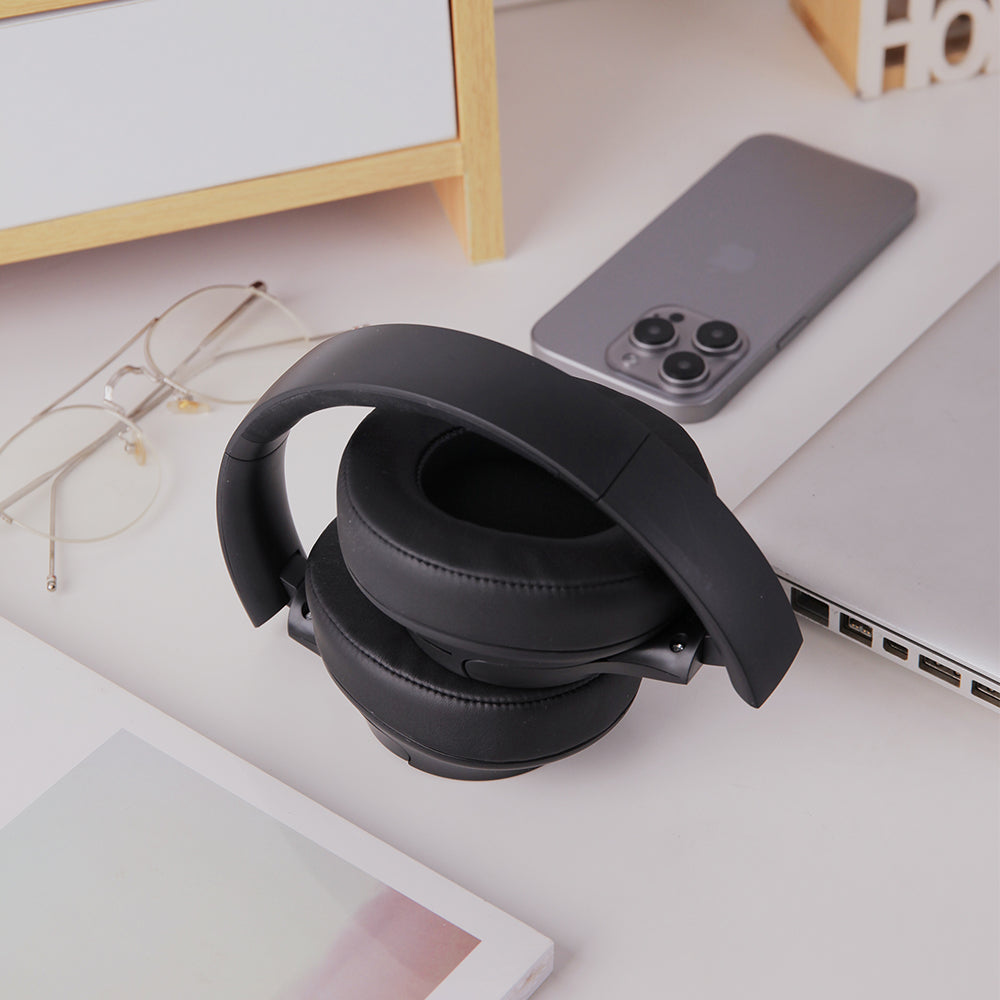 Over Ear Bluetooth Headphone Wireless Foldable Headset Black