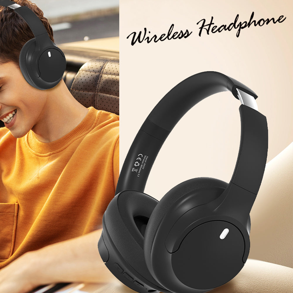 Over Ear Bluetooth Headphone Wireless Foldable Headset Black