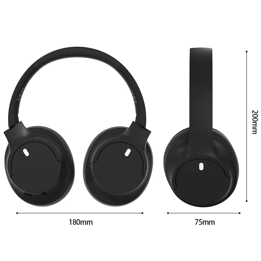 Over Ear Bluetooth Headphone Wireless Foldable Headset Black