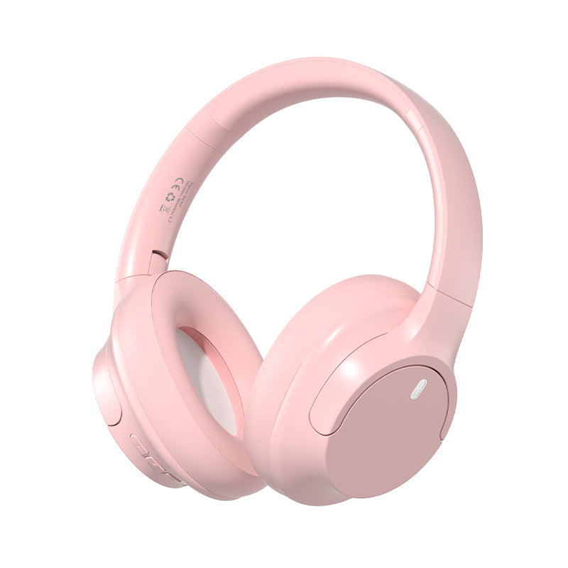 Over Ear Bluetooth Headphone Wireless Foldable Headset Pink