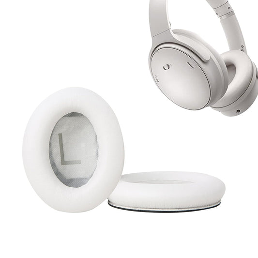 Pair of Replacement Ear Pads for Bose QC45 Headphone Ear Cushions White