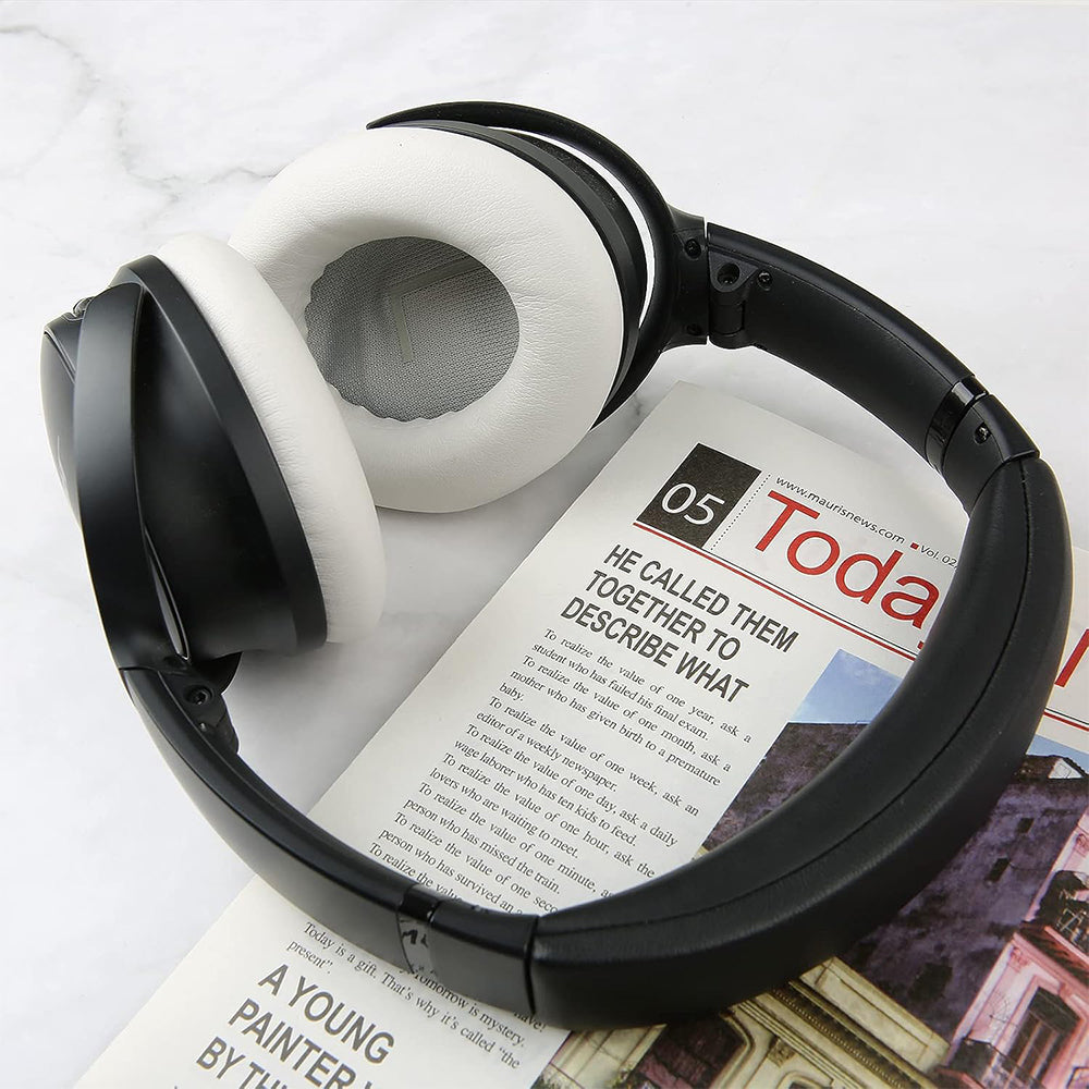 Pair of Replacement Ear Pads for Bose QC45 Headphone Ear Cushions White