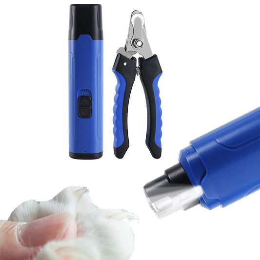 Electric Pet Nail Grinder with LED Light Rechargeable Nail Trimmer Kit for Small Medium Large Dogs Cats
