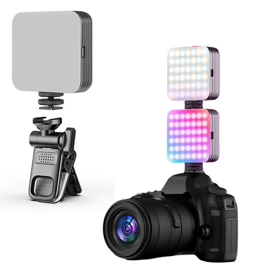 RGB Photography Selfie Fill Light Porable Adjustable Camera Light for Recording/Live