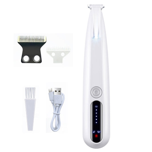 Electric Dog Paw Trimmer with LED Light Rechargeable Pet Clipper for Small Animal Grooming