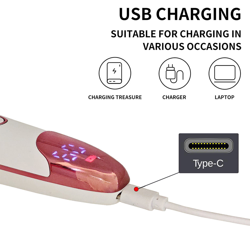 5 in 1 Rechargeable Electric Shaver with LED Display Hair Trimmer for Women Pink