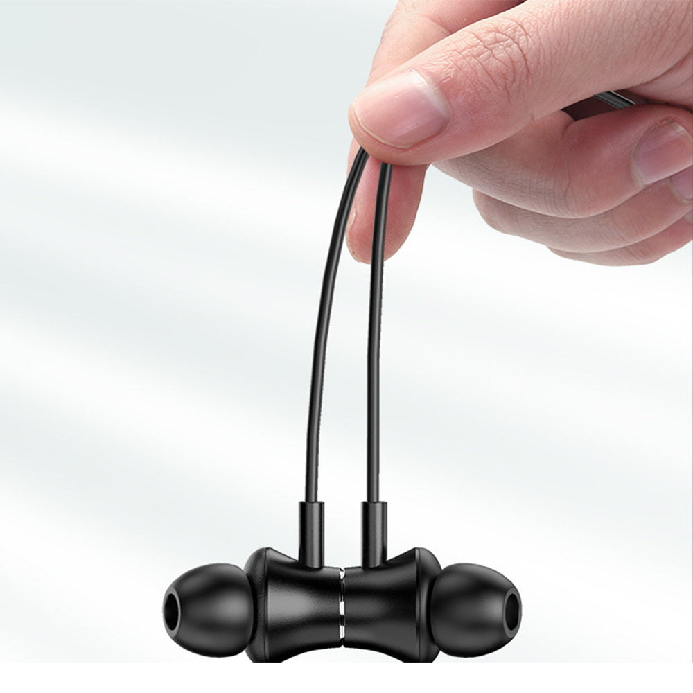 100 Hour Neckband Bluetooth Headphones Noise Cancelling English Version Black